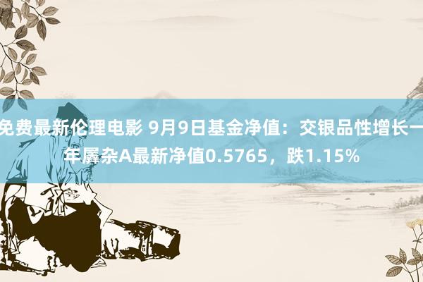 免费最新伦理电影 9月9日基金净值：交银品性增长一年羼杂A最新净值0.5765，跌1.15%