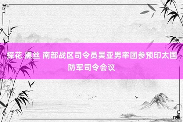 探花 黑丝 南部战区司令员吴亚男率团参预印太国防军司令会议