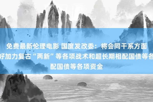 免费最新伦理电影 国度发改委：将会同干系方面用足用好加力复古“两新”等各项战术和超长期相配国债等各项资金