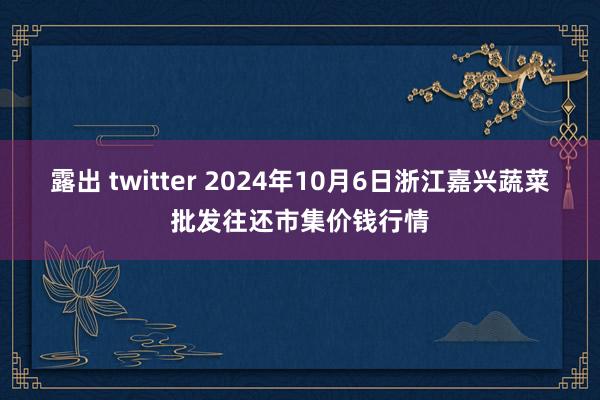 露出 twitter 2024年10月6日浙江嘉兴蔬菜批发往还市集价钱行情