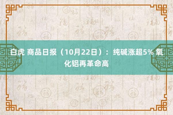 白虎 商品日报（10月22日）：纯碱涨超5% 氧化铝再革命高