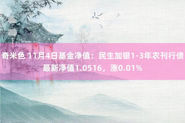 奇米色 11月4日基金净值：民生加银1-3年农刊行债最新净值1.0516，涨0.01%