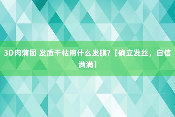 3D肉蒲团 发质干枯用什么发膜?【确立发丝，自信满满】