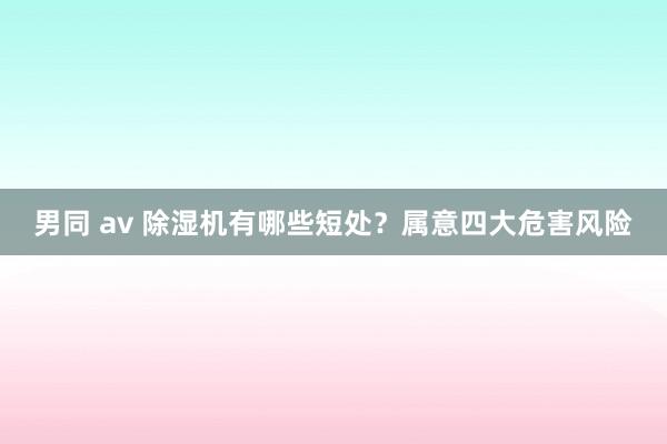 男同 av 除湿机有哪些短处？属意四大危害风险