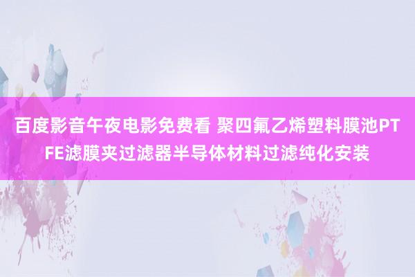 百度影音午夜电影免费看 聚四氟乙烯塑料膜池PTFE滤膜夹过滤器半导体材料过滤纯化安装